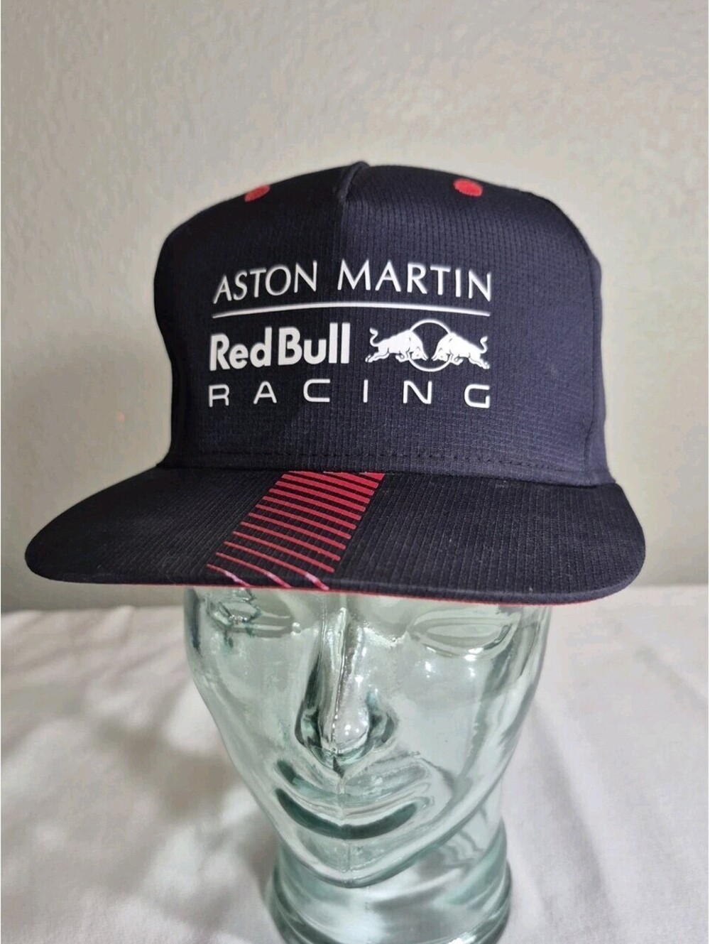 Red Bull Aston Martin Racing F1 stichd Snap Back One Size Official Hat Dark Blue